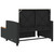 Patio Sofa with Cushions 2-Seater Black Poly Rattan&Acacia Wood A949-365141