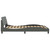 Bed Frame "Dover" Dark Gray 53.9"x74.8" Fabric A949-3207668