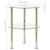 2-Tier Side Table Transparent 15"x15"x19.7" Tempered Glass A949-322790