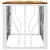 Coffee Table Silver Stainless Steel and Solid Wood Acacia A949-350055
