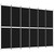 6-Panel Room Divider Black 118.1"x86.6" Fabric A949-350257