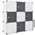 Storage Cube Organizer with 9 Compartments Black and White A949-244924