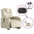 Electric Stand up Massage Recliner Chair Cream Faux Leather A949-3205998