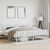 Metal Bed Frame without Mattress with Footboard White 76"x79.9 A949-374314