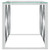 Coffee Table 43.3"x17.7"x17.7" Stainless Steel and Glass A949-349961