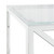Coffee Table 43.3"x17.7"x17.7" Stainless Steel and Glass A949-349961