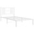 Metal Bed Frame without Mattress with Headboard White 39.4"x78.7 A949-376368
