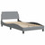 Bed Frame "Dover" Light Gray 39.4"x74.8" Fabric A949-373265