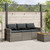 Patio Sofa with Cushions 3-Seater Gray Poly Rattan A949-366343