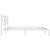 Metal Bed Frame without Mattress with Headboard White 76"x79.9 A949-376557
