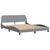 Bed Frame "Dover" Light Gray 59.8"x79.9" Fabric A949-373288