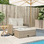 Patio Sofa with Cushions 2-Seater Beige Poly Rattan A949-365135