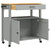 Kitchen Trolley MONZA 33.1"x15.7"x34.8" Solid Wood Pine A949-376107