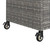 Bar Cart with Drawer Gray 39.4"x17.7"x38.2" Poly Rattan A949-316664