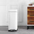 8-Gallon Retro Stainless Steel Step-On Trash Can in White Finish Q280-PRWH7867