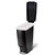 Black 10-Gallon Narrow Kitchen Trash Can with Easy Step-on Lid Q280-FLGSTC60793815