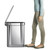 Stainless Steel 12-Gallon Narrow Kitchen Trash Can with Easy Step-on Lid Q280-SILSHIE5348253