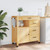 Kitchen Trolley MONZA 33.1"x15.7"x34.8" Solid Wood Pine A949-376109