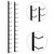Wall Mounted Wine Rack for 12 Bottles Black Iron A949-282466
