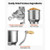 Manual Grain Mill with High Hopper, Hand-Crank Corn Grinder, Heavy Duty Cast Iron Wheat Grinding Mi E415-SDMPSGDZTWFC5POZ1001V0