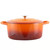 7-Quart Enameled Orange Sunburst Cast Iron Dutch Oven with Lid Q280-ATQECDO687581762