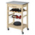 Natural Wood Finish Kitchen Island Cart with Granite Top Q280-LGTKC452791