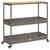 Bar Cart 3-Tier Gray Poly Rattan and Solid Wood Acacia A949-368724