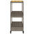 Bar Cart 3-Tier Gray Poly Rattan and Solid Wood Acacia A949-368724