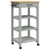 Kitchen Trolley MONZA 18.9"x15.7"x34.8" Solid Wood Pine A949-376080