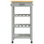 Kitchen Trolley MONZA 18.9"x15.7"x34.8" Solid Wood Pine A949-376080