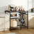 Kitchen Bakers Rack, 35.4 inch Width Bakers Rack, Kitchen Stand with X-Shaped Support Bar, 5 S-Shap E415-LSHBJ354INCHB8MAJ001V0