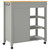 Kitchen Trolley MONZA 33.1"x15.7"x34.8" Solid Wood Pine A949-376113