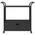 Bar Cart with Drawer Black 39.4"x17.7"x38.2" Poly Rattan A949-316663