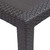 Patio Table Brown 59"x35.4"x28.3" Plastic Rattan Look A949-45606