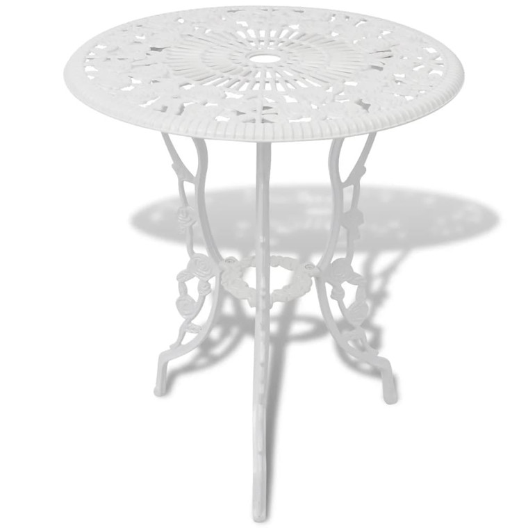 3 Piece Bistro Set Cast Aluminum White A949-42165