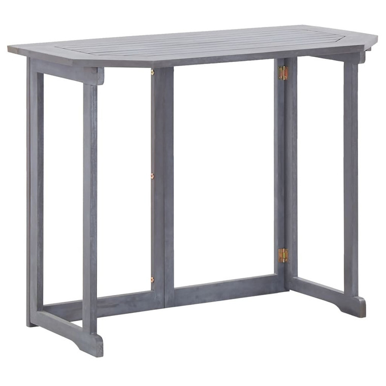 Folding Balcony Table 35.4"x19.7"x29.1" Solid Acacia Wood A949-46326