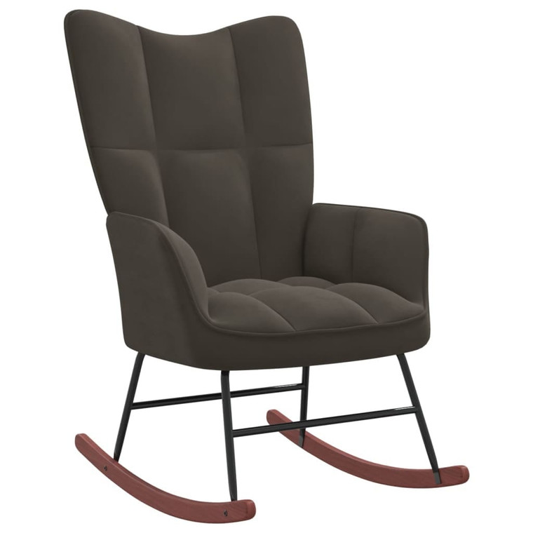 Rocking Chair Dark Gray Velvet A949-328140