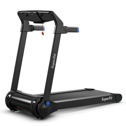 3HP Electric Folding Treadmill with Bluetooth Speaker-Blue B593-SP37464