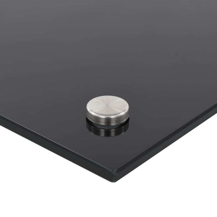Kitchen Backsplash Black 35.4"x15.7" Tempered Glass A949-249487