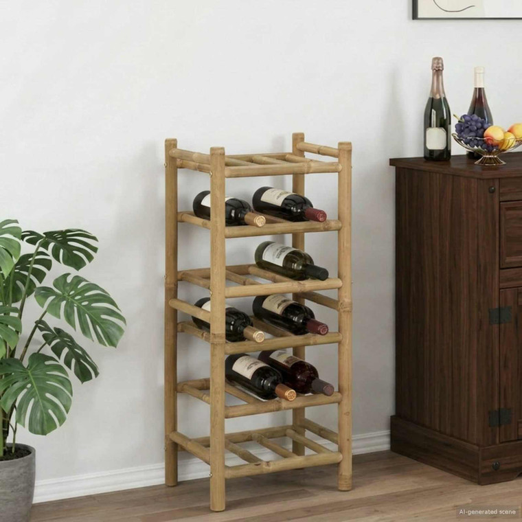 Wine Rack Bamboo Natural A949-42028071