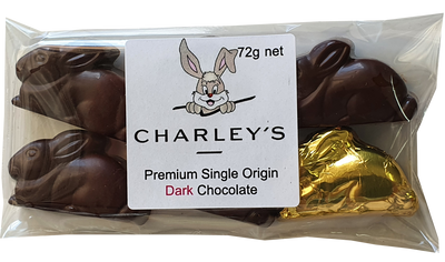 Charley's Dark Chocolate Bunnies
Premium Australian Grown Single Origin Chocolate