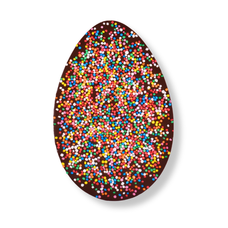 Milk Chocolate and Hundreds and Thousands 2D Easter Egg