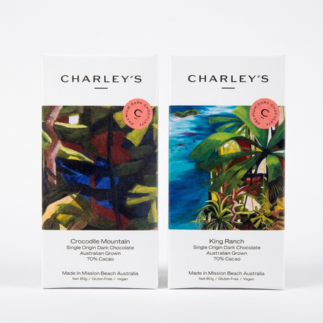 The Australian Single Origin Dark Collection – Crocodile Mountain & King Ranch 70% Dark Chocolate 2 Pack