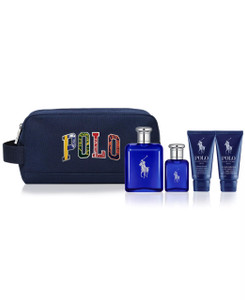 Polo Blue by Ralph Lauren 5-piece Gift Set (Includes 4.2 oz cologne, 1.36 travel cologne, 1.7 oz hair & body wash, 1.7 oz after shave, and travel pouch) Z991-RLS57043