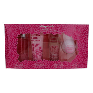 Retro Babe by Aeropostale 4-Piece Lotion/Fragrances Gift Set (3.4 oz Products) R654-awgaprb4
