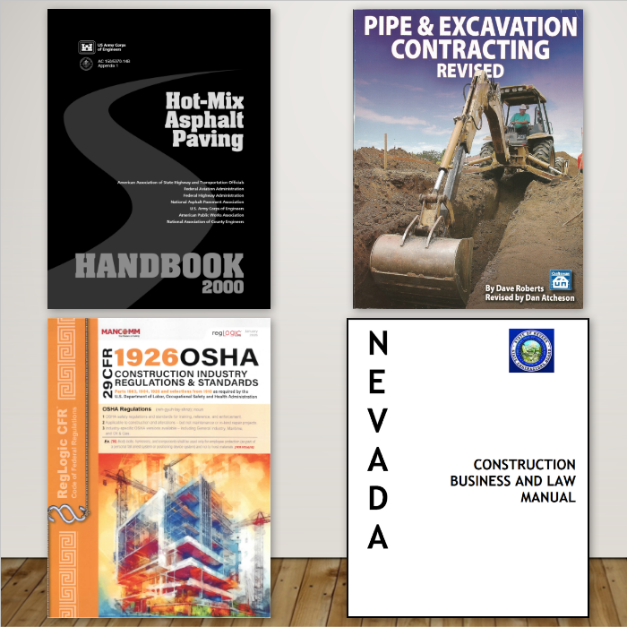 Nevada A-16 Paving of Streets, Driveways and Parking Lots Book Set