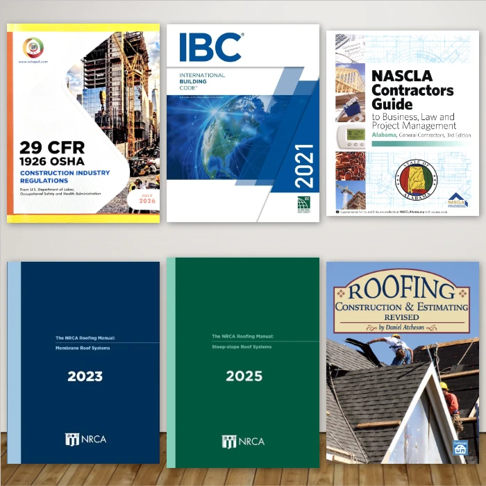 Alabama Roofing and Sheet Metal Exam Reference Book Set