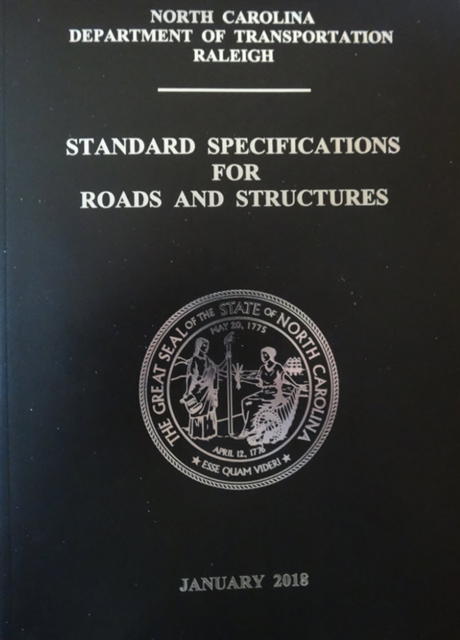 NCDOT Standard Specifications for Roads & Structures 2018 Exam Book