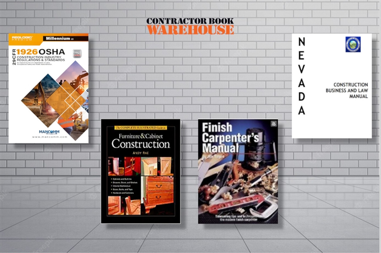 Complete Book Set for the Nevada C-3B Finish Carpentry Contractor Exam.