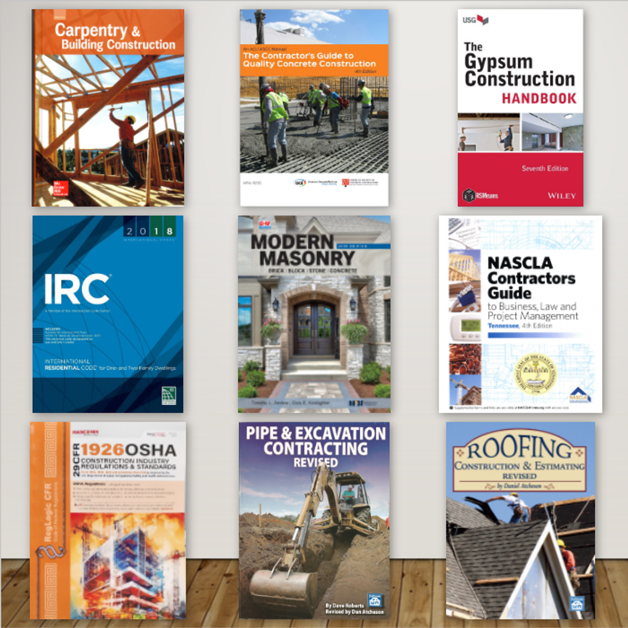 Complete Book Set for the Tennessee BC-A Residential Contractor Exam.